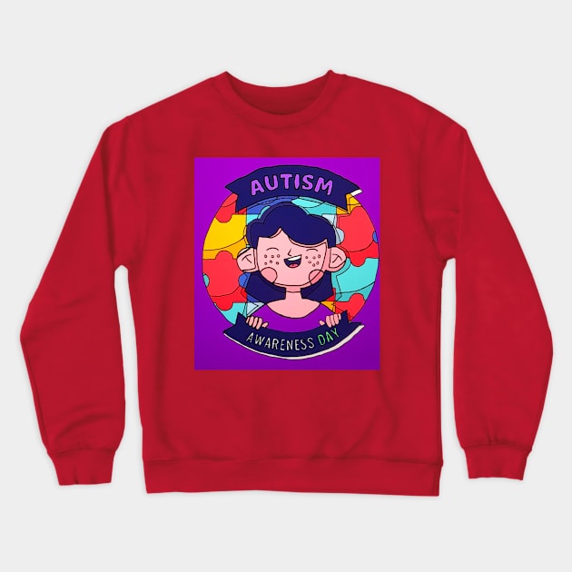 Autism Awareness Day Crewneck Sweatshirt by Sabrina's Design